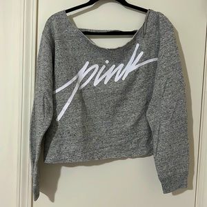 PINK crop top long sleeves
